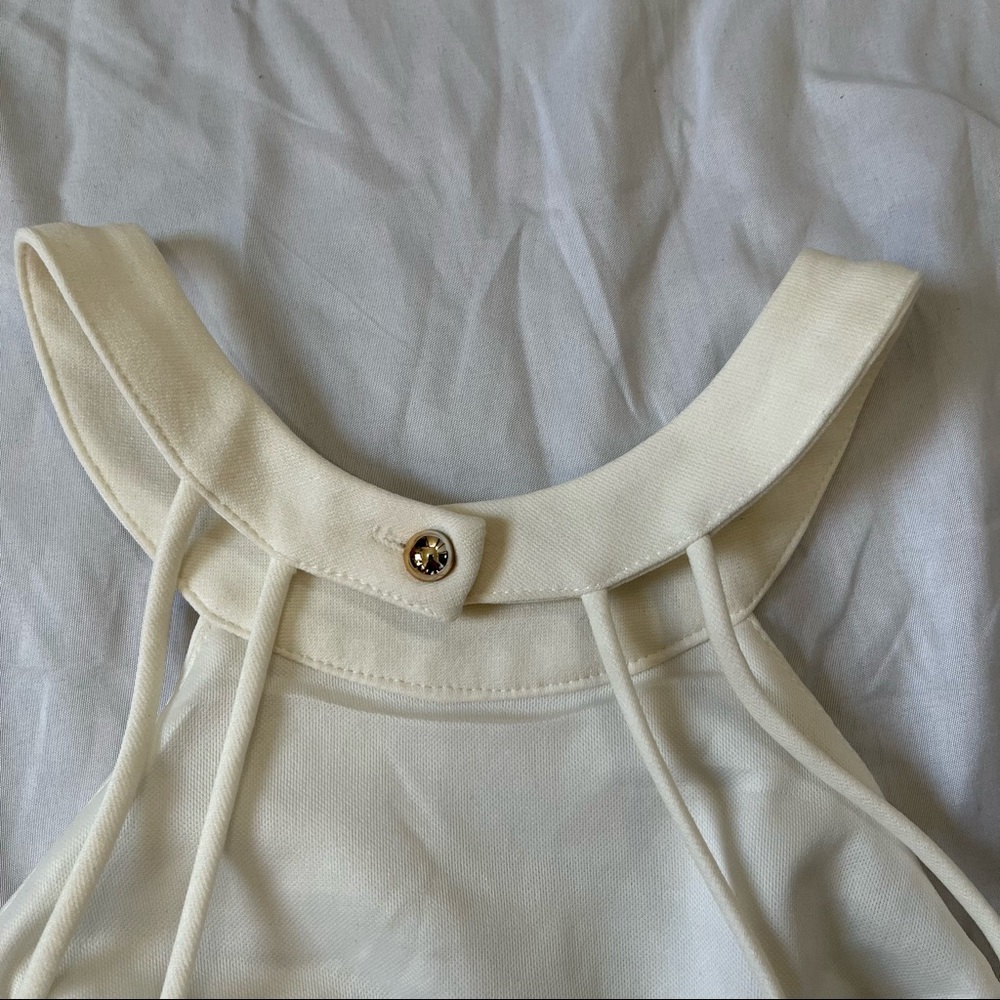 Lulu’s Delightful Surprise Ivory Open Back Off-white Skater Mini Dress Size S - Picture 7 of 13